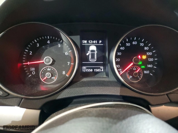 2010 Volkswagen Golf with VIN WVWDB7AJ6AW311863, listed as a Copart auction lot 43123705 with 121,550 mi miles and Salvage Title. Bid and sale history available at carsss.com. Image 9.
