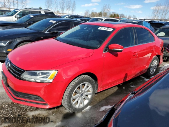 2015 Volkswagen Jetta Sedan 1.8T SE with VIN 3VWD07AJ3FM351148, listed as a Copart auction lot 45734125 with 198,802 mi miles and Salvage Title. Bid and sale history available at carsss.com. Image 1.