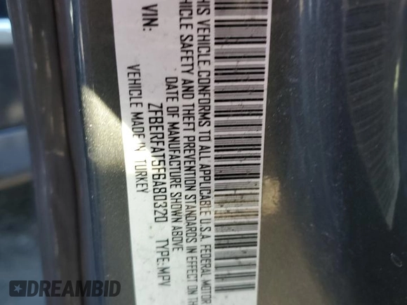 2015 Ram ProMaster City Cargo Tradesman with VIN ZFBERFAT5F6A80320, listed as a Copart auction lot 41469485 with 153,329 mi miles and Salvage Title. Bid and sale history available at carsss.com. Image 12.