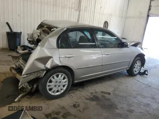 2004 Honda Civic LX with VIN 2HGES16514H548598, listed as a Copart auction lot 53430835 with 207,102 mi miles and Salvage Title. Bid and sale history available at carsss.com. Image 3.