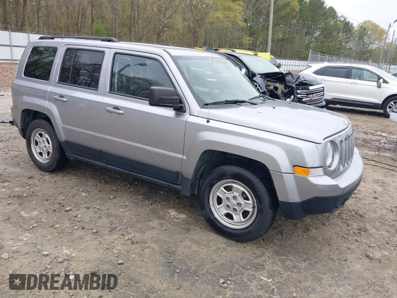 2017 Jeep Patriot Sport with VIN 1C4NJPBA2HD146096, listed as a IAAI auction lot 41896154 with 165,486 mi miles. Bid and sale history available at carsss.com. Image 1.