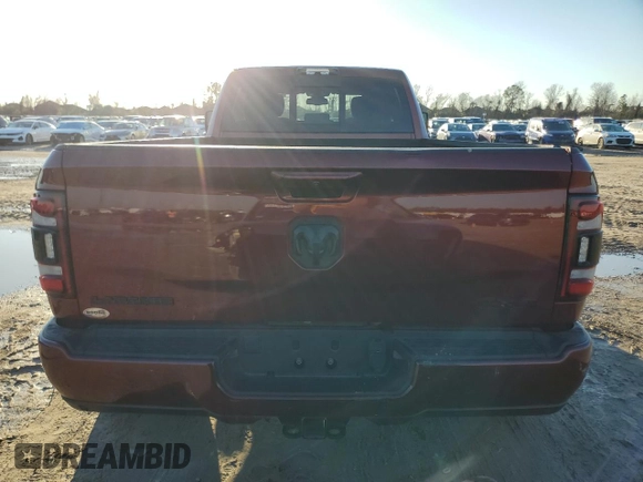 2023 Ram 3500 Laramie with VIN 3C63RRJL7PG557369, listed as a Copart auction lot 44796765 with 6,390 mi miles and Non Repairable. Bid and sale history available at carsss.com. Image 6.
