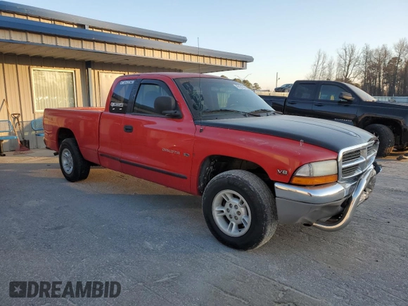 2000 Dodge Dakota Sport with VIN 1B7GL22N5YS524111, listed as a Copart auction lot 46151735 with 516,925 mi miles and Salvage Title. Bid and sale history available at carsss.com. Image 4.