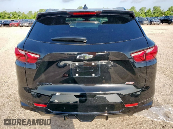 2022 Chevrolet Blazer RS with VIN 3GNKBERS0NS112129, listed as a Copart auction lot 61626575 with 27,600 mi miles and Salvage title. Bid and sale history available at DreamBid. Image 6.