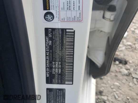 2014 Mercedes-Benz S with VIN WDDUG8CB8EA006340, listed as a Copart auction lot 68927354 with 146,943 mi miles and Salvage Title. Bid and sale history available at carsss.com. Image 14.