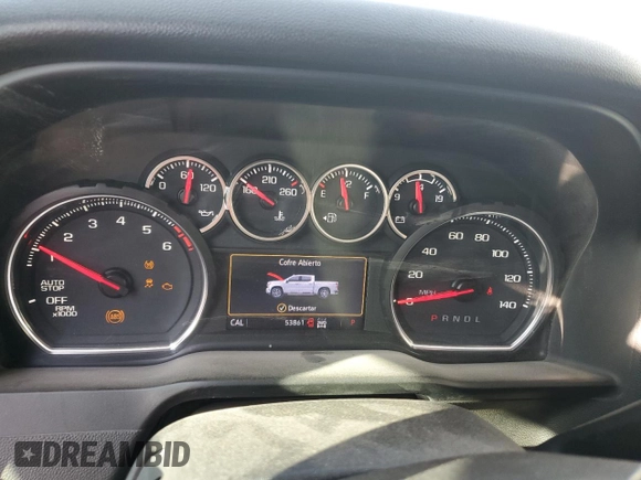 2021 Chevrolet Silverado 1500 LT with VIN 3GCUYDED2MG393756, listed as a Copart auction lot 73295904 with 53,861 mi miles and Clean Title. Bid and sale history available at carsss.com. Image 9.