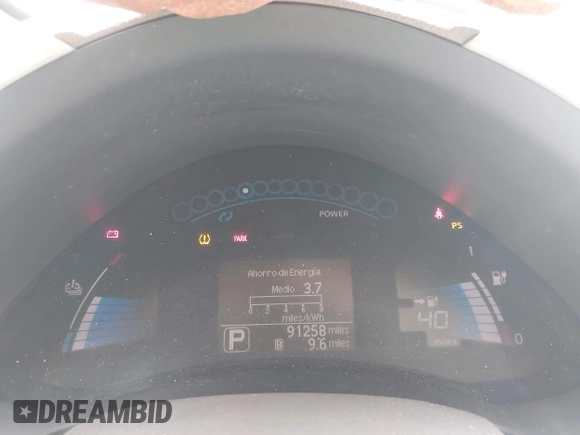 2011 Nissan LEAF SL-e with VIN JN1AZ0CP5BT006027, listed as a IAAI auction lot 42087275 with 91,258 mi miles and . Bid and sale history available at DreamBid. Image 7.