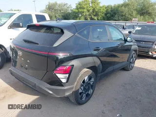 2025 Hyundai Kona SEL with VIN KM8HB3AB9SU223742, listed as a IAAI auction lot 42046520 with 9,907 mi miles. Bid and sale history available at carsss.com. Image 4.