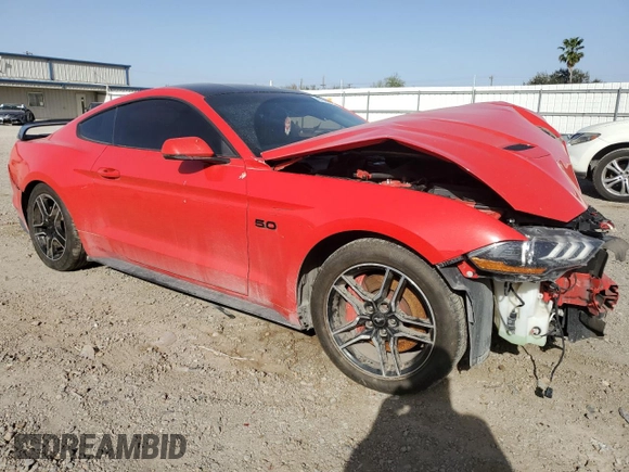 2018 Ford Mustang GT with VIN 1FA6P8CF6J5146398, listed as a Copart auction lot 47990095 with 69,463 mi miles and Salvage title. Bid and sale history available at DreamBid. Image 4.