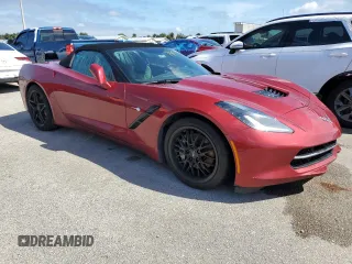 2014 Chevrolet Corvette 3LT with VIN 1G1YF3D77E5114705, listed as a Copart auction lot 75077984 with 0 mi miles and Salvage Title. Bid and sale history available at carsss.com. Image 4.