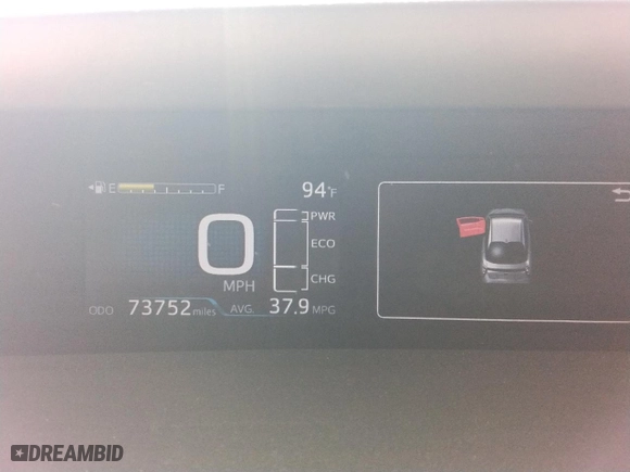2017 Toyota Prius Two with VIN JTDKBRFU1H3563814, listed as a Copart auction lot 51795855 with 73,752 mi miles and Salvage Title. Bid and sale history available at carsss.com. Image 9.
