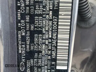2022 Hyundai Tucson N Line with VIN KM8JF3AE4NU100497, listed as a Copart auction lot 65032454 with 0 mi miles and Salvage Title. Bid and sale history available at carsss.com. Image 14.