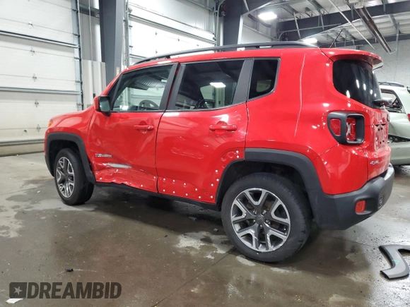 2017 Jeep Renegade Latitude z VIN ZACCJBBB4HPF16226, wystawiony jako Copart lot #50770685 z przebiegiem 116 805 mil mil oraz Szkody całkowita. Historia ofert i sprzedaży dostępna na DreamBid. Obrazek 2.