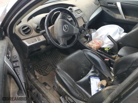 2013 Mazda Mazda3 i Grand Touring with VIN JM1BL1MP6D1724160, listed as a Copart auction lot 46107525 with 0 mi miles and Salvage Title. Bid and sale history available at carsss.com. Image 8.