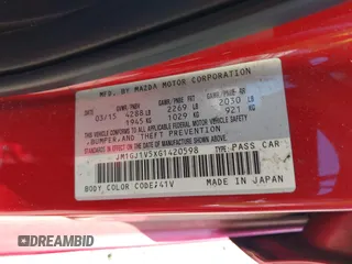 2016 Mazda Mazda6 i Touring with VIN JM1GJ1V5XG1420598, listed as a IAAI auction lot 42054889 with 90,556 mi miles. Bid and sale history available at carsss.com. Image 9.
