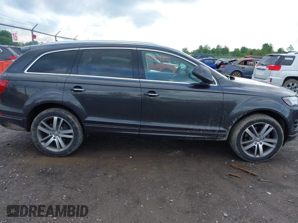 2014 Audi Q7 Premium Plus with VIN WA1LGAFE7ED001805, listed as a IAAI auction lot 42424693 with 92,720 mi miles and . Bid and sale history available at DreamBid. Image 13.