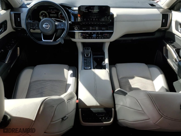 2022 Nissan Pathfinder Platinum with VIN 5N1DR3DK2NC219080, listed as a Copart auction lot 45295135 with 47,830 mi miles and Salvage Title. Bid and sale history available at carsss.com. Image 8.