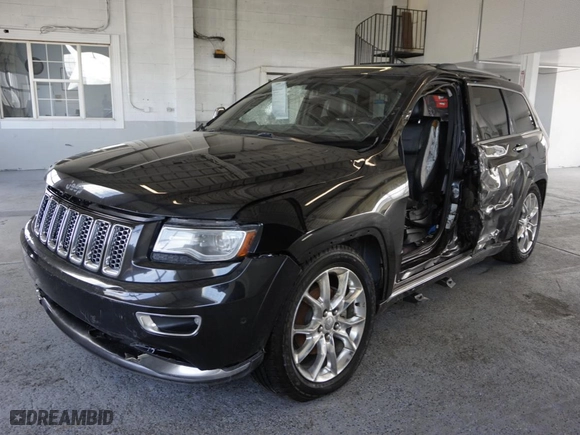 2014 Jeep Grand Cherokee Summit with VIN 1C4RJFJG5EC340768, listed as a Copart auction lot 76582324 with 119,377 mi miles and Salvage Title. Bid and sale history available at carsss.com. Image 2.