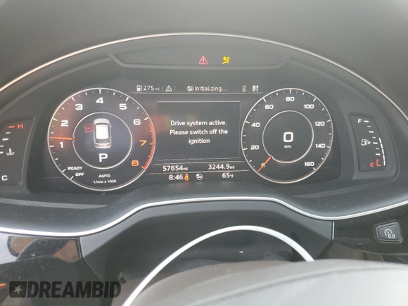 2018 Audi Q7 Premium Plus with VIN WA1LAAF79JD017453, listed as a Copart auction lot 53078955 with 57,654 mi miles and Salvage Title. Bid and sale history available at carsss.com. Image 9.