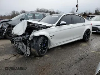 2015 BMW M3 with VIN WBS3C9C54FP804889, listed as a Copart auction lot 42242213 with 53,164 mi miles. Bid and sale history available at carsss.com. Image 1.