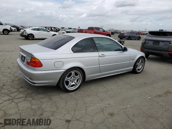 2001 BMW 3 Series 330Ci with VIN WBABN53441JU35456, listed as a Copart auction lot 51002865 with 155,045 mi miles and Salvage Title. Bid and sale history available at carsss.com. Image 3.