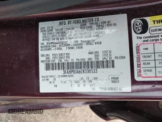 2012 Ford Fusion SEL with VIN 3FAHP0JA6CR330533, listed as a IAAI auction lot 41977691 with 119,601 mi miles and . Bid and sale history available at carsss.com. Image 9.