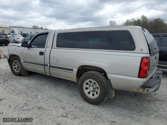 2005 Chevrolet Silverado 1500 Work Truck with VIN 1GCEC14X65Z257385, listed as a Copart auction lot 51243495 with 276,629 mi miles and Salvage Title. Bid and sale history available at carsss.com. Image 2.