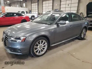 2014 Audi A4 Premium Plus with VIN WAUFFAFLXEN037077, listed as a Copart auction lot 51582465 with 104,475 mi miles and Salvage Title. Bid and sale history available at carsss.com. Image 1.
