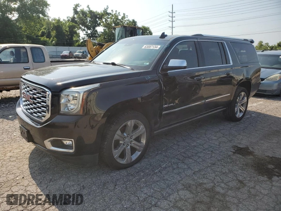 2019 GMC Yukon XL Denali with VIN 1GKS2HKJ7KR174772, listed as a Copart auction lot 63087134 with 69,692 mi miles and Salvage Title. Bid and sale history available at carsss.com. Image 1.