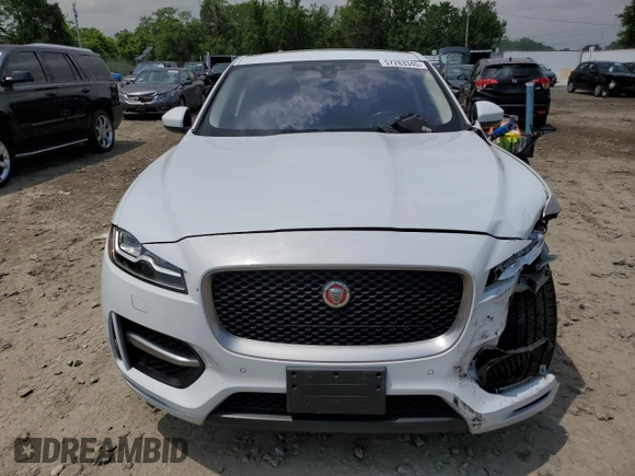 2017 Jaguar F-Pace 35t R-Sport with VIN SADCL2BVXHA047121, listed as a Copart auction lot 57283345 with 76,427 mi miles and Salvage title. Bid and sale history available at DreamBid. Image 5.