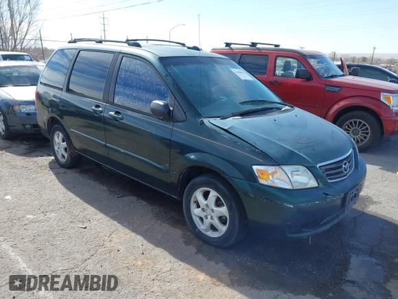 2000 Mazda MPV DX with VIN JM3LW28G0Y0102748, listed as a IAAI auction lot 41408850 with 281,995 mi miles. Bid and sale history available at carsss.com. Image 1.