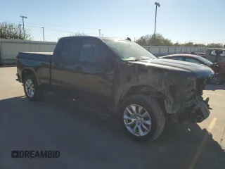 2020 Chevrolet Silverado 1500 Custom with VIN 1GCRWBEK5LZ370274, listed as a Copart auction lot 80630954 with 96,990 mi miles and Salvage Title. Bid and sale history available at carsss.com. Image 4.