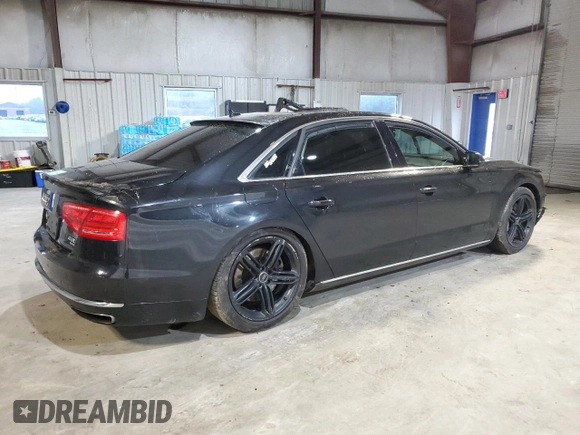 2013 Audi A8 4.0L z VIN WAUR2AFD5DN017108, wystawiony jako Copart lot #56350095 z przebiegiem 143 033 mil mil oraz Nie do naprawy • Non repairable. Historia ofert i sprzedaży dostępna na DreamBid. Obrazek 3.