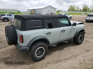 2022 Ford Bronco с VIN 1FMEE5DP4NLB58208, выставлен на аукционе Copart как лот 56726435 с пробегом 37 573 миль миль и Чистый • Clean title. История ставок и продаж доступна на DreamBid. Изображение 3.
