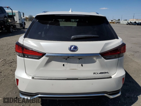 2022 Lexus RX with VIN JTJJGKFA0N2026523, listed as a Copart auction lot 53568615 with 34,381 mi miles and Salvage Title. Bid and sale history available at carsss.com. Image 6.