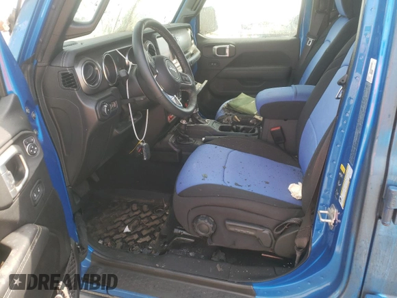 2022 Jeep Wrangler Unlimited Rubicon with VIN 1C4JJXFM7NW237044, listed as a Copart auction lot 68004203 with Not provided miles and Salvage title. Bid and sale history available at DreamBid. Image 7.