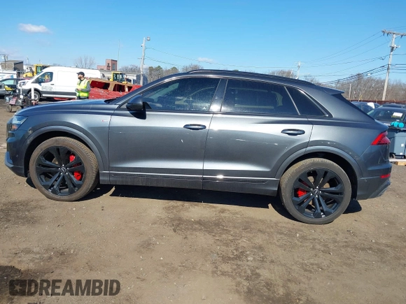 2021 Audi Q8 Premium Plus with VIN WA1EVAF16MD026866, listed as a IAAI auction lot 41555574 with 34,270 mi miles and . Bid and sale history available at DreamBid. Image 14.