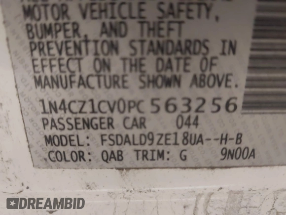 2023 Nissan LEAF SV Plus z VIN 1N4CZ1CV0PC563256, wystawiony jako IAAI lot #41138436 z przebiegiem 24 399 mil mil oraz . Historia ofert i sprzedaży dostępna na DreamBid. Obrazek 9.