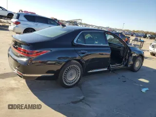 2020 Genesis G90 3.3T Premium with VIN KMTF34PAXLU078758, listed as a Copart auction lot 84002784 with 61,035 mi miles and Salvage Title. Bid and sale history available at carsss.com. Image 3.