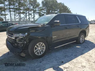 2021 Chevrolet Tahoe LT with VIN 1GNSCNKD0MR301731, listed as a Copart auction lot 48747715 with 51,991 mi miles and Salvage title. Bid and sale history available at DreamBid. Image 1.