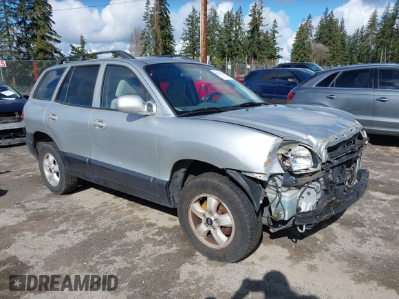 2005 Hyundai Santa Fe GLS with VIN KM8SC73D55U988475, listed as a IAAI auction lot 41779224 with 161,623 mi miles. Bid and sale history available at carsss.com. Image 1.
