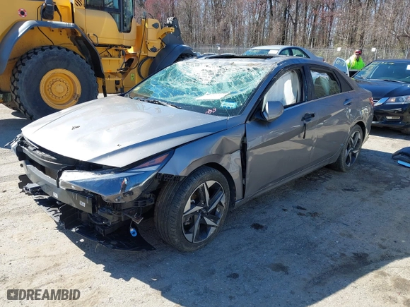 2021 Hyundai Elantra SEL with VIN KMHLN4AG0MU155577, listed as a IAAI auction lot 41853205 with 40,862 mi miles. Bid and sale history available at carsss.com. Image 2.