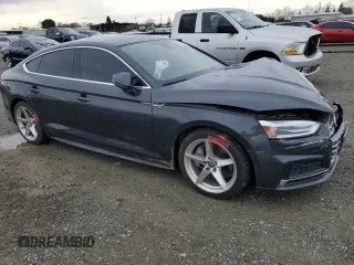 2018 Audi A5 Sportback Premium with VIN WAUDNCF51JA046873, listed as a Copart auction lot 43598815 with 43,297 mi miles and Salvage Title. Bid and sale history available at carsss.com. Image 4.
