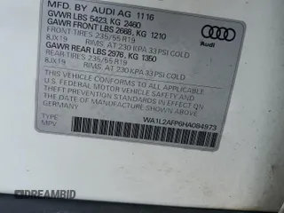 2017 Audi Q5 Premium Plus z VIN WA1L2AFP6HA084973, wystawiony jako Copart lot #56298475 z przebiegiem 77 553 mil mil oraz Tytuł czysty. Historia ofert i sprzedaży dostępna na DreamBid. Obrazek 13.