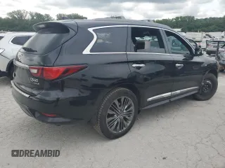2019 Infiniti QX60 Luxe with VIN 5N1DL0MM2KC510398, listed as a Copart auction lot 60469365 with 130,117 mi miles and Salvage title. Bid and sale history available at DreamBid. Image 3.