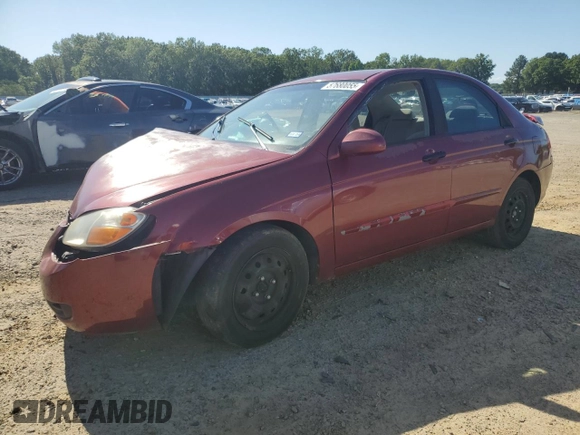 2007 Kia Spectra EX z VIN KNAFE121275436205, wystawiony jako Copart lot #57680055 z przebiegiem 141 670 mil mil oraz Szkoda całkowita • Salvage title. Historia ofert i sprzedaży dostępna na DreamBid. Obrazek 1.
