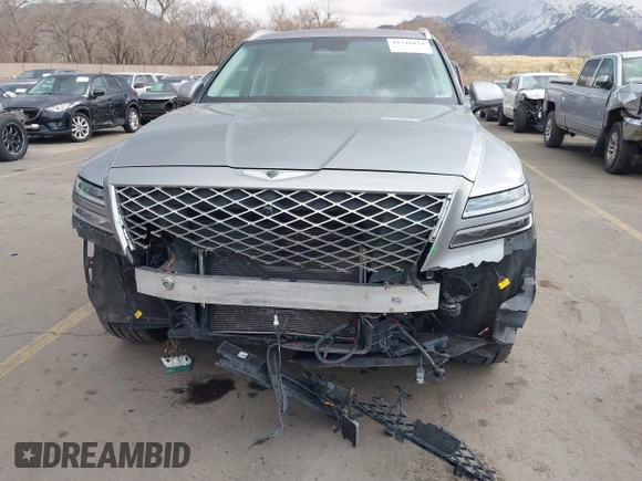 2023 Genesis GV80 with VIN KMUHBDSB2PU113046, listed as a IAAI auction lot 41516832 with 53,897 mi miles and . Bid and sale history available at DreamBid. Image 6.