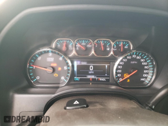 2017 Chevrolet Silverado 1500 LTZ with VIN 3GCPCSEC7HG294959, listed as a Copart auction lot 45049545 with 198,686 mi miles and Salvage Title. Bid and sale history available at DreamBid. Image 9.