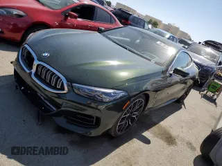 2023 BMW 8 Series 840i with VIN WBAAE2C07PCK95732, listed as a Copart auction lot 56186463 with 6,193 mi miles. Bid and sale history available at carsss.com. Image 1.