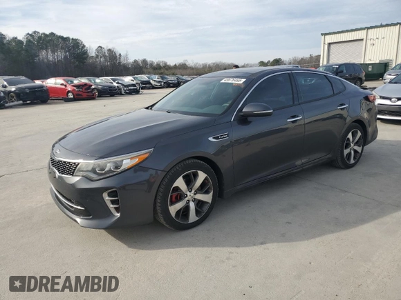 2017 Kia Optima SX with VIN 5XXGW4L28HG125596, listed as a Copart auction lot 45676465 with 111,066 mi miles and Salvage title. Bid and sale history available at DreamBid. Image 1.